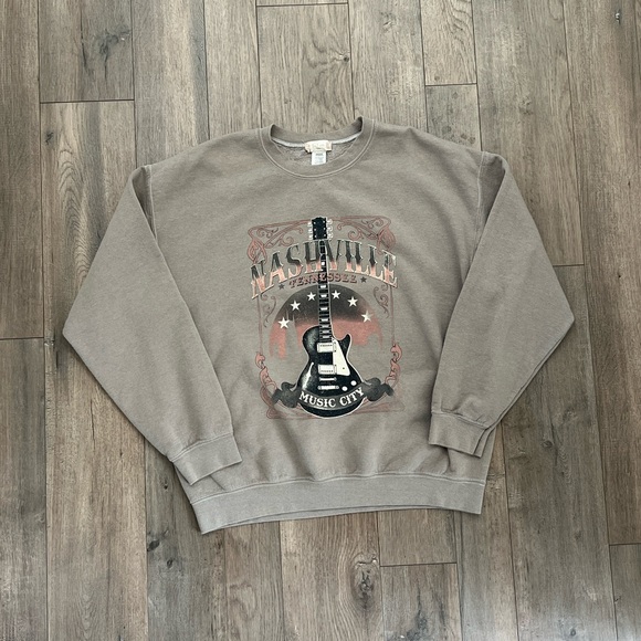 Nashville Tennessee Crewneck Sweatshirt Size S/M - Picture 1 of 3